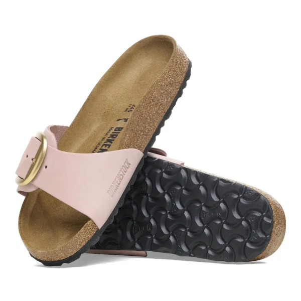 Madrid Big Buckle Nubuck Leather Soft Pink - Image 3