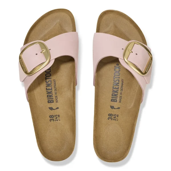 Madrid Big Buckle Nubuck Leather Soft Pink - Image 4