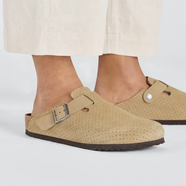 Boston Suede Embossed Dotted New Beige - Image 5