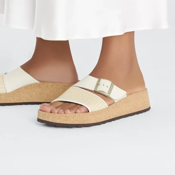 Almina Natural Leather-Synthetics Natural/White - Image 3