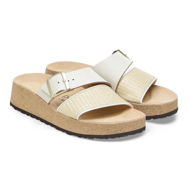 Almina Natural Leather-Synthetics Natural/White - Image 6