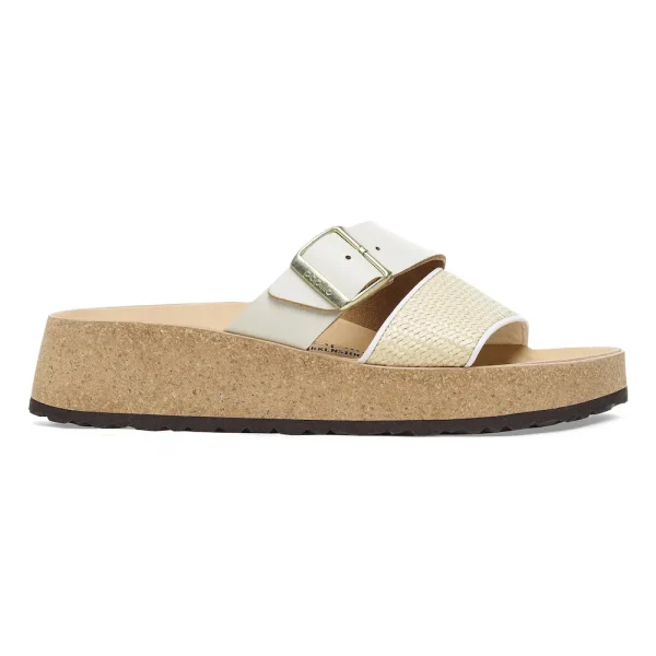 Almina Natural Leather-Synthetics Natural/White - Image 7