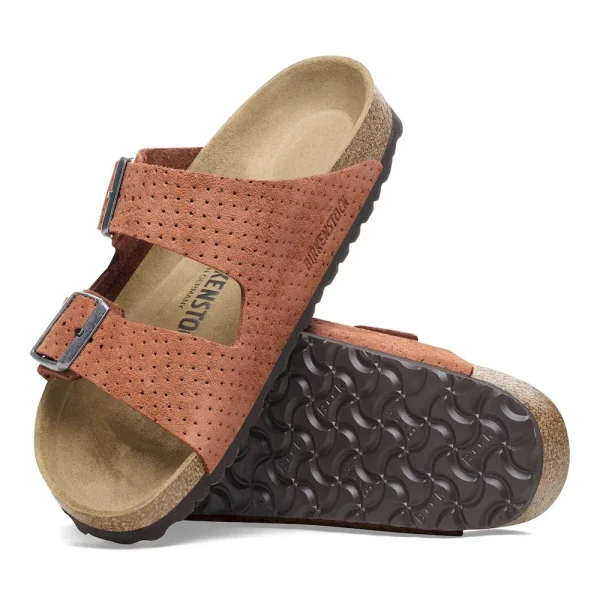 Arizona Suede Embossed Dotted Burnt Orange - Image 2