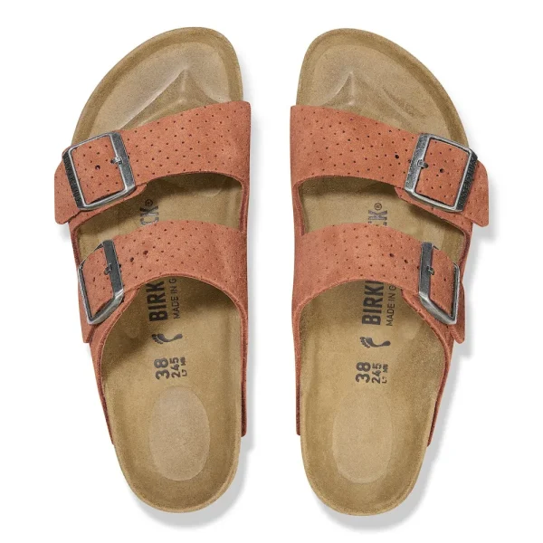 Arizona Suede Embossed Dotted Burnt Orange - Image 3