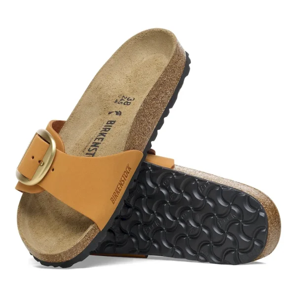 Madrid Big Buckle Nubuck Leather Burnt Orange - Image 4