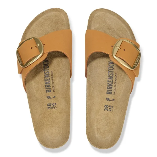 Madrid Big Buckle Nubuck Leather Burnt Orange - Image 5