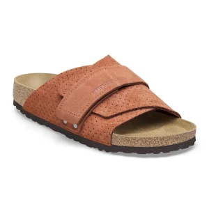 Kyoto Suede Embossed Dotted Burnt Orange