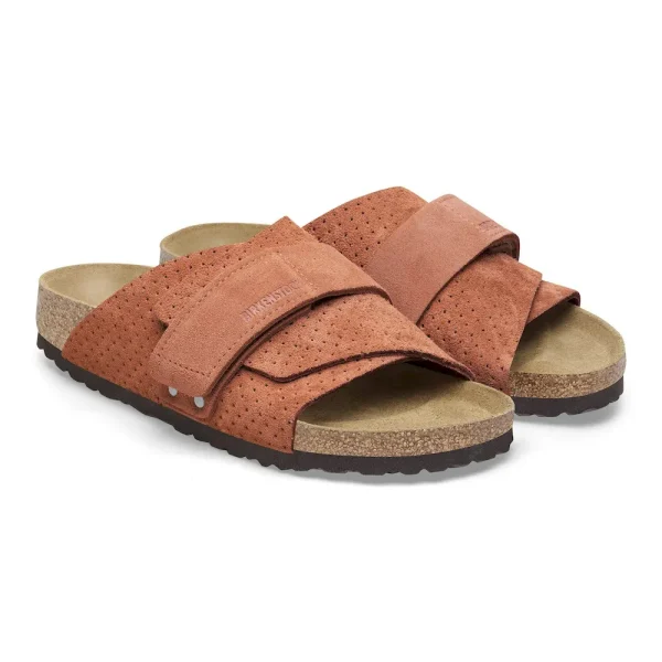 Kyoto Suede Embossed Dotted Burnt Orange - Image 4