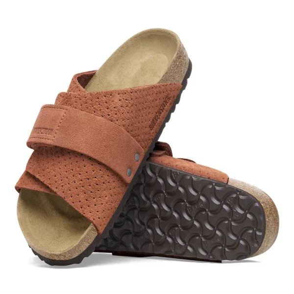 Kyoto Suede Embossed Dotted Burnt Orange - Image 2