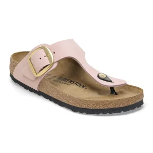 Gizeh Big Buckle Nubuck Leather Soft Pink