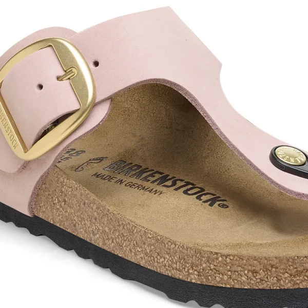 Gizeh Big Buckle Nubuck Leather Soft Pink - Image 8