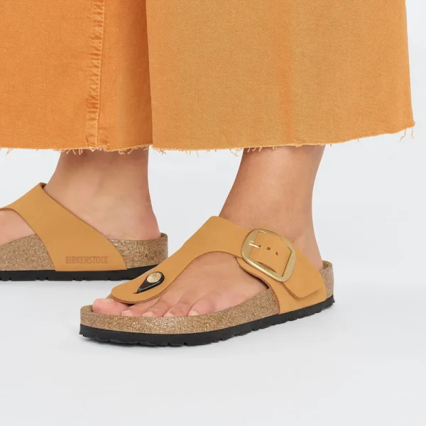 Gizeh Big Buckle Nubuck Leather Burnt Orange - Image 3