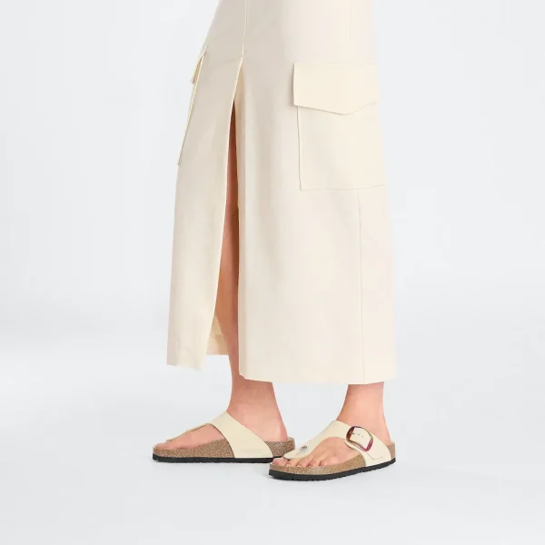 Gizeh Big Buckle Nubuck Leather Ecru - Image 2
