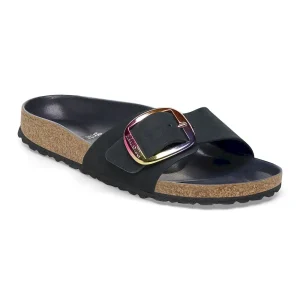 Madrid Big Buckle Nubuck Leather Black