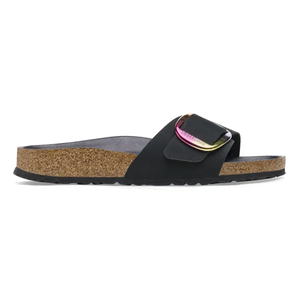 Madrid Big Buckle Nubuck Leather Black - Image 7