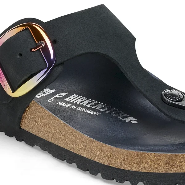 Gizeh Big Buckle Nubuck Leather Black - Image 7