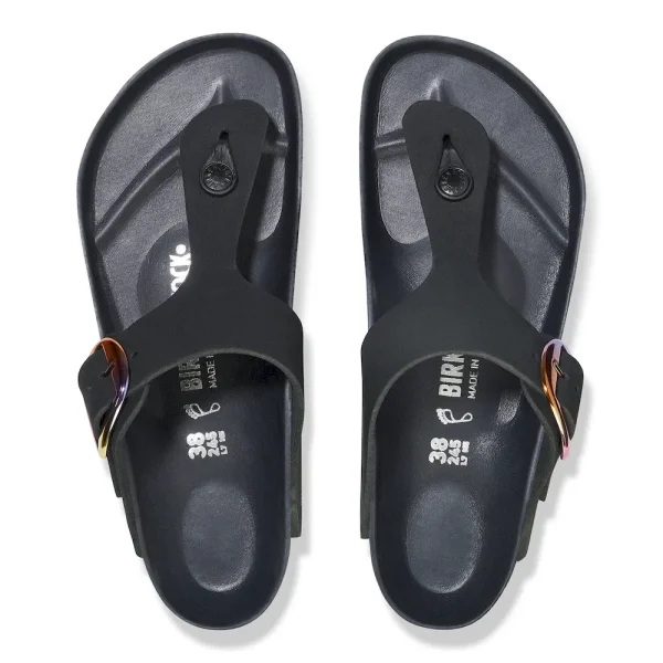 Gizeh Big Buckle Nubuck Leather Black - Image 4