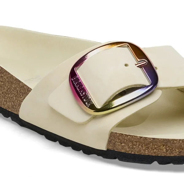 Madrid Big Buckle Nubuck Leather Ecru - Image 7