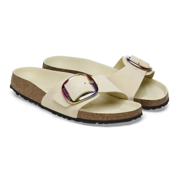Madrid Big Buckle Nubuck Leather Ecru - Image 5
