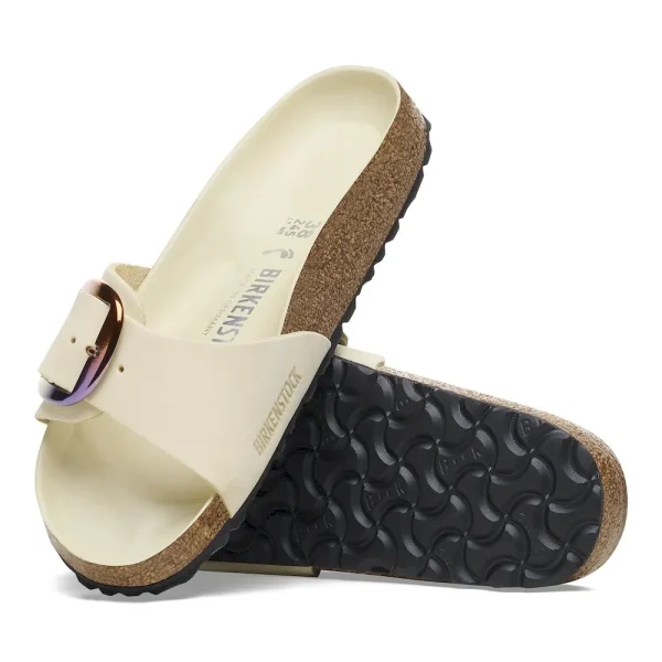 Madrid Big Buckle Nubuck Leather Ecru - Image 3