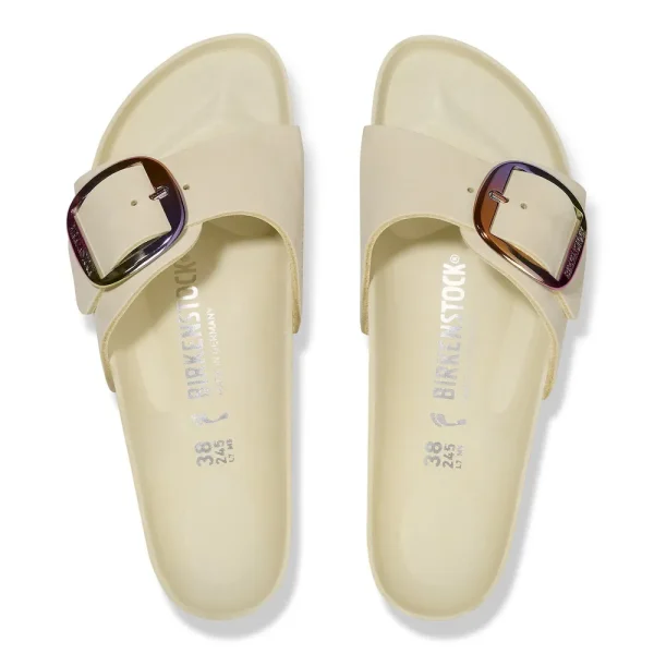 Madrid Big Buckle Nubuck Leather Ecru - Image 4