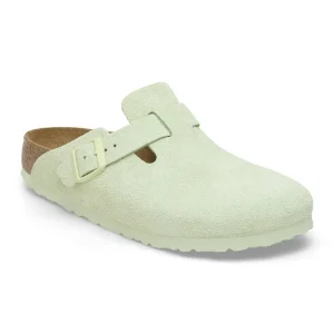 Boston Soft Footbed Suede Leather Faded Lime