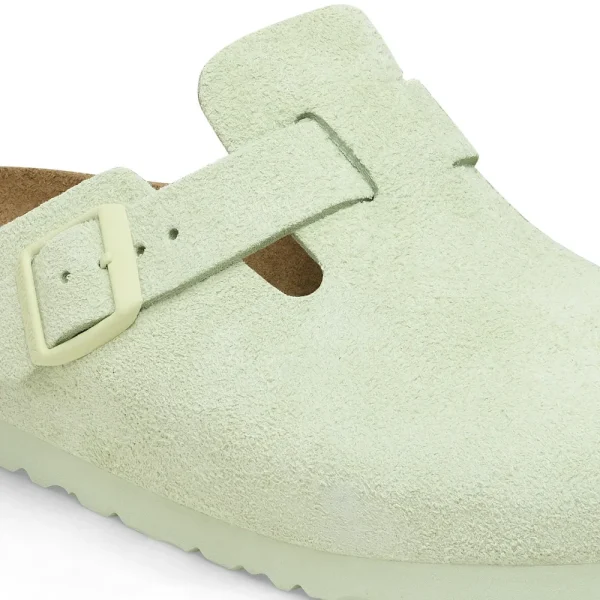 Boston Soft Footbed Suede Leather Faded Lime - Image 6