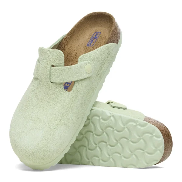 Boston Soft Footbed Suede Leather Faded Lime - Image 2
