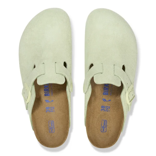 Boston Soft Footbed Suede Leather Faded Lime - Image 3
