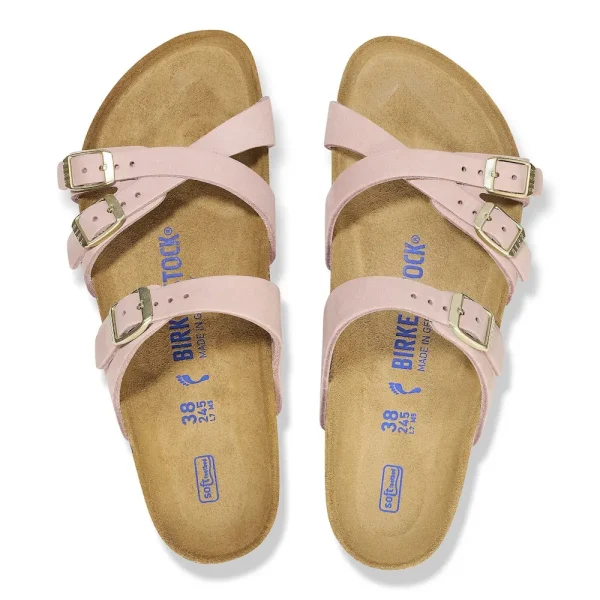 Franca Soft Footbed Nubuck Leather Soft Pink - Image 5