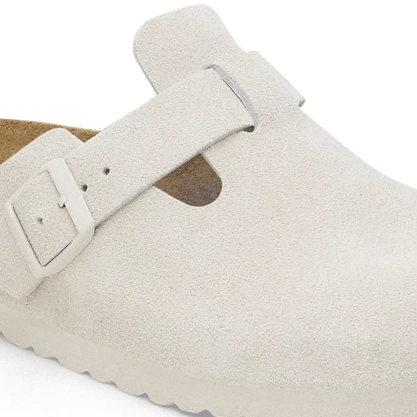 Boston Soft Footbed Suede Leather Antique White - Image 8