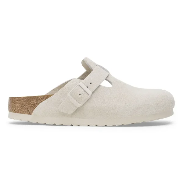 Boston Soft Footbed Suede Leather Antique White - Image 7