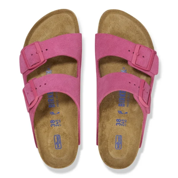 Arizona Soft Footbed Suede Leather Fuchsia Tulip - Image 3
