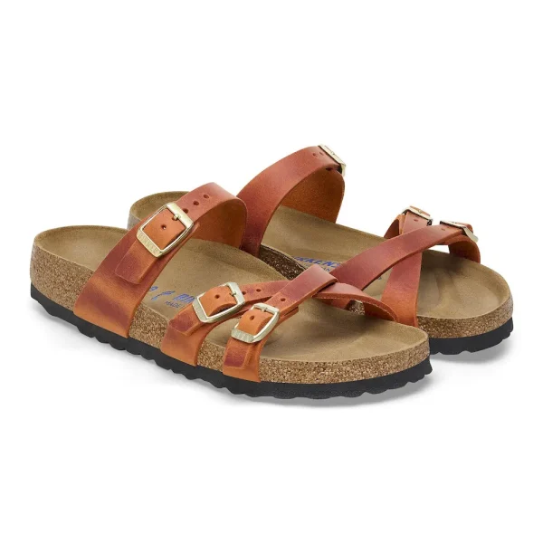 Franca Soft Footbed Oiled Leather Burnt Orange - Image 4