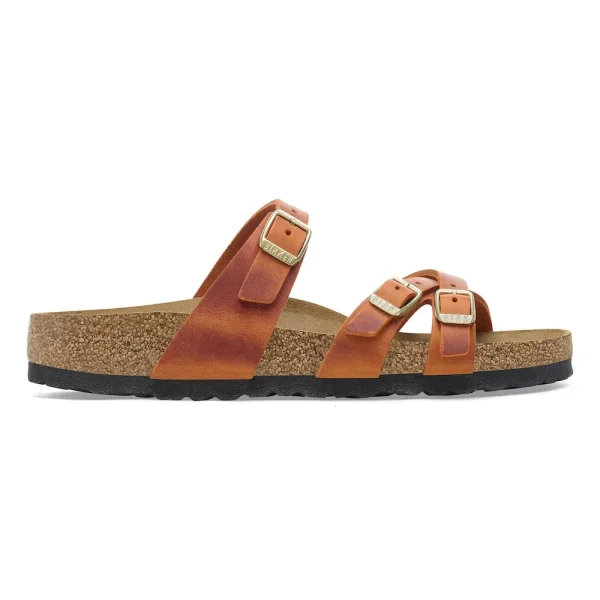 Franca Soft Footbed Oiled Leather Burnt Orange - Image 5