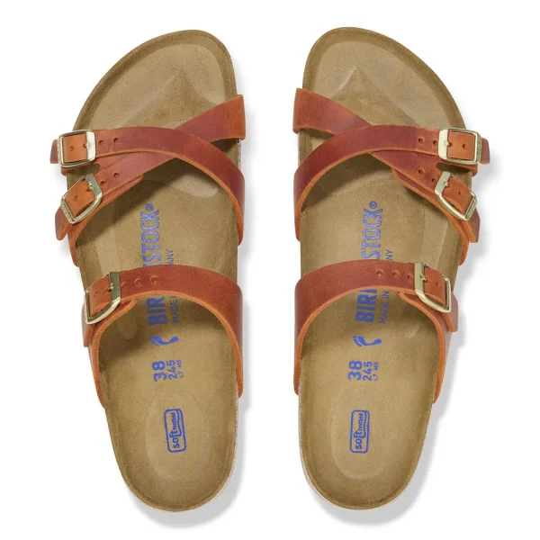 Franca Soft Footbed Oiled Leather Burnt Orange - Image 3