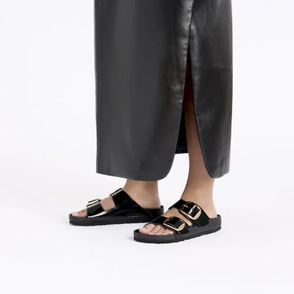 Arizona Big Buckle Natural Leather Patent High Shine Black - Image 2