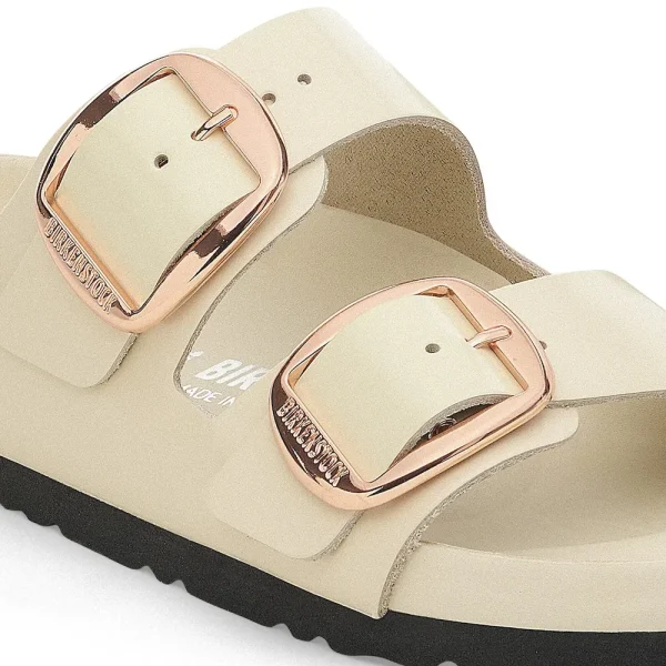 Arizona Big Buckle Natural Leather Patent High Shine Ecru - Image 8