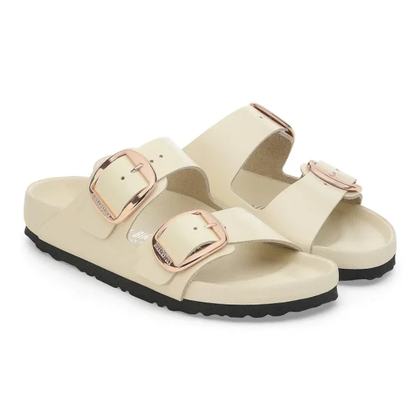 Arizona Big Buckle Natural Leather Patent High Shine Ecru - Image 6