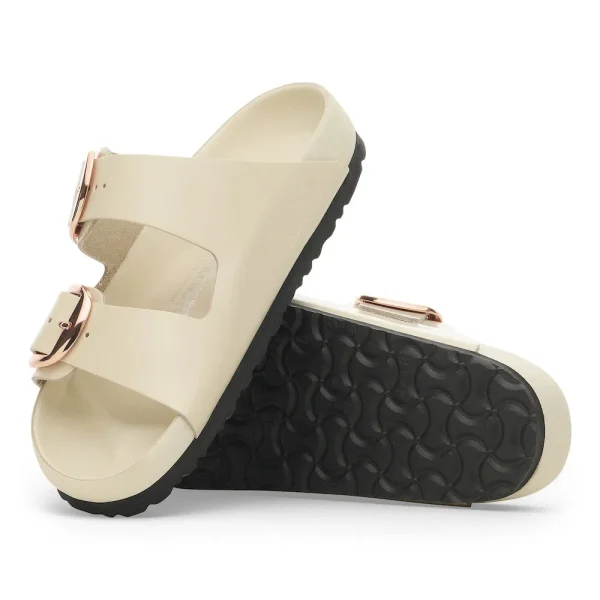 Arizona Big Buckle Natural Leather Patent High Shine Ecru - Image 4