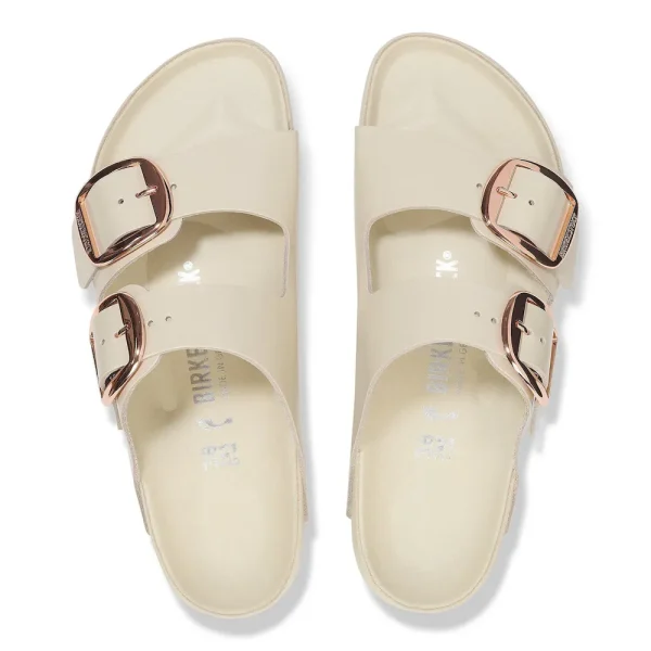 Arizona Big Buckle Natural Leather Patent High Shine Ecru - Image 5