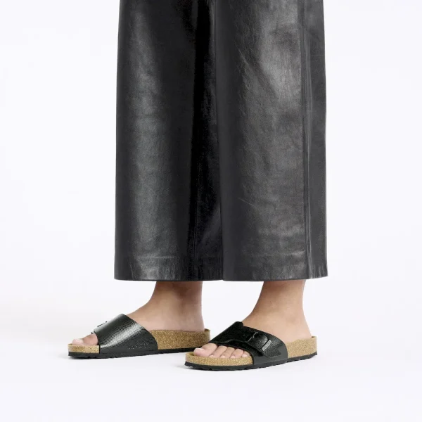 Catalina Birko-Flor Embossed Shiny Black - Image 2