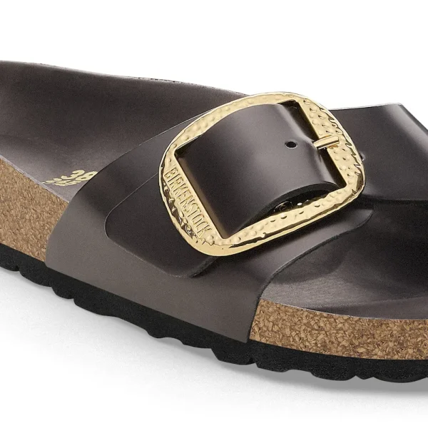 Madrid Hammered Big Buckle Natural Leather Patent High-Shine Espresso - Image 6