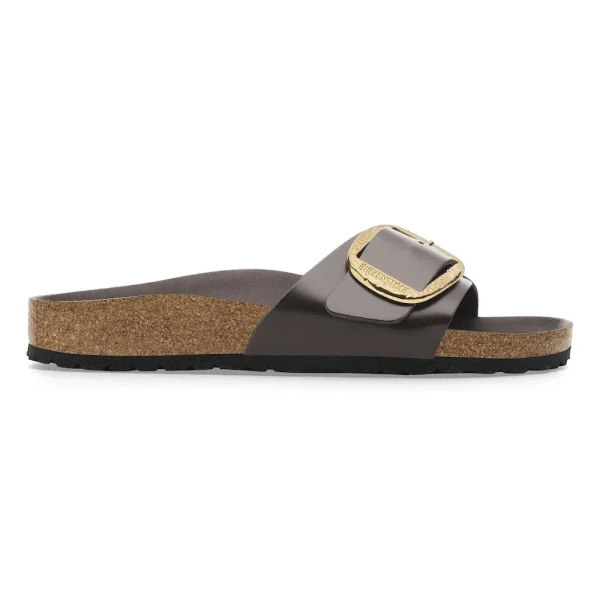 Madrid Hammered Big Buckle Natural Leather Patent High-Shine Espresso - Image 5