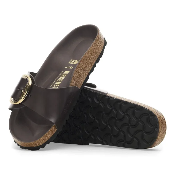 Madrid Hammered Big Buckle Natural Leather Patent High-Shine Espresso - Image 2