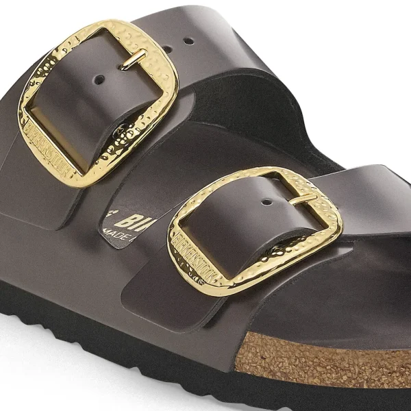 Arizona Hammered Big Buckle Natural Leather Patent High-Shine Espresso - Image 6