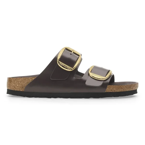 Arizona Hammered Big Buckle Natural Leather Patent High-Shine Espresso - Image 5