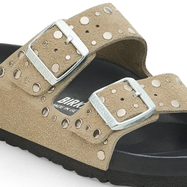 Arizona Rivets Suede Leather Taupe - Image 8