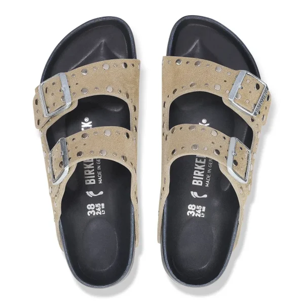Arizona Rivets Suede Leather Taupe - Image 5