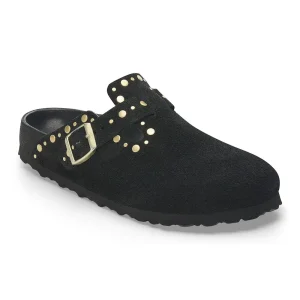 Boston Rivets Suede Leather Black